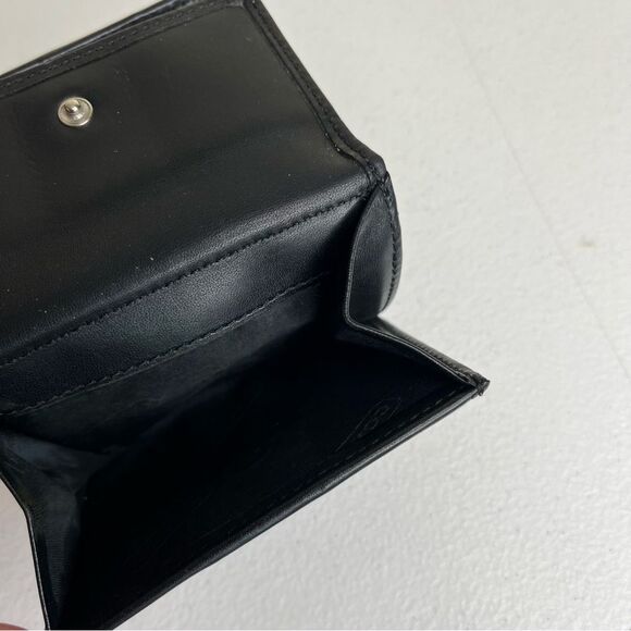 Coach Signature C Logo Classic Black Brown Bifold Wallet Leather Canvas Women - Picture 5 of 10